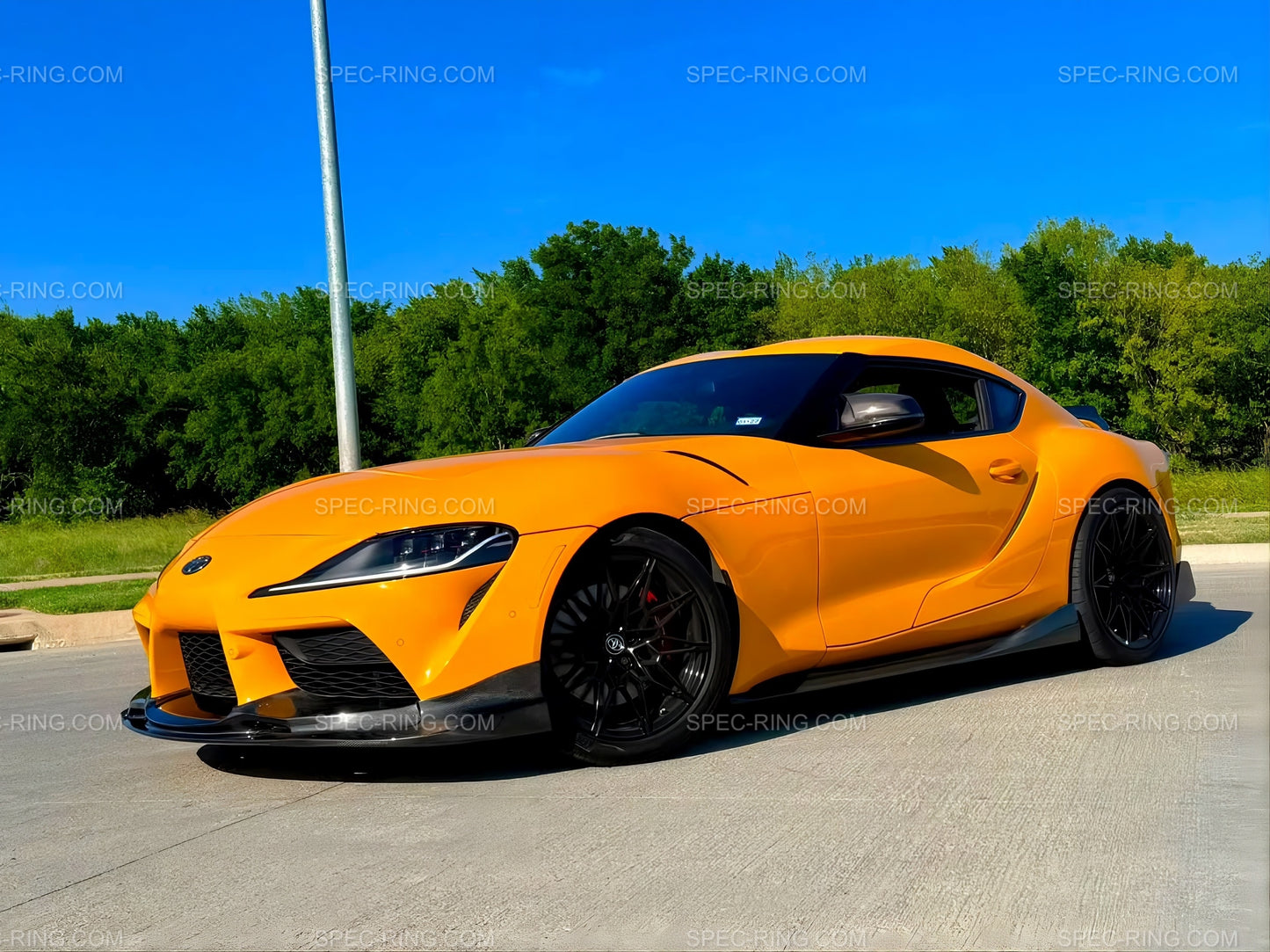 TOYOTA A90 A91 SUPRA 3D STYLE CARBON FIBER Front Bumper Lip Kit