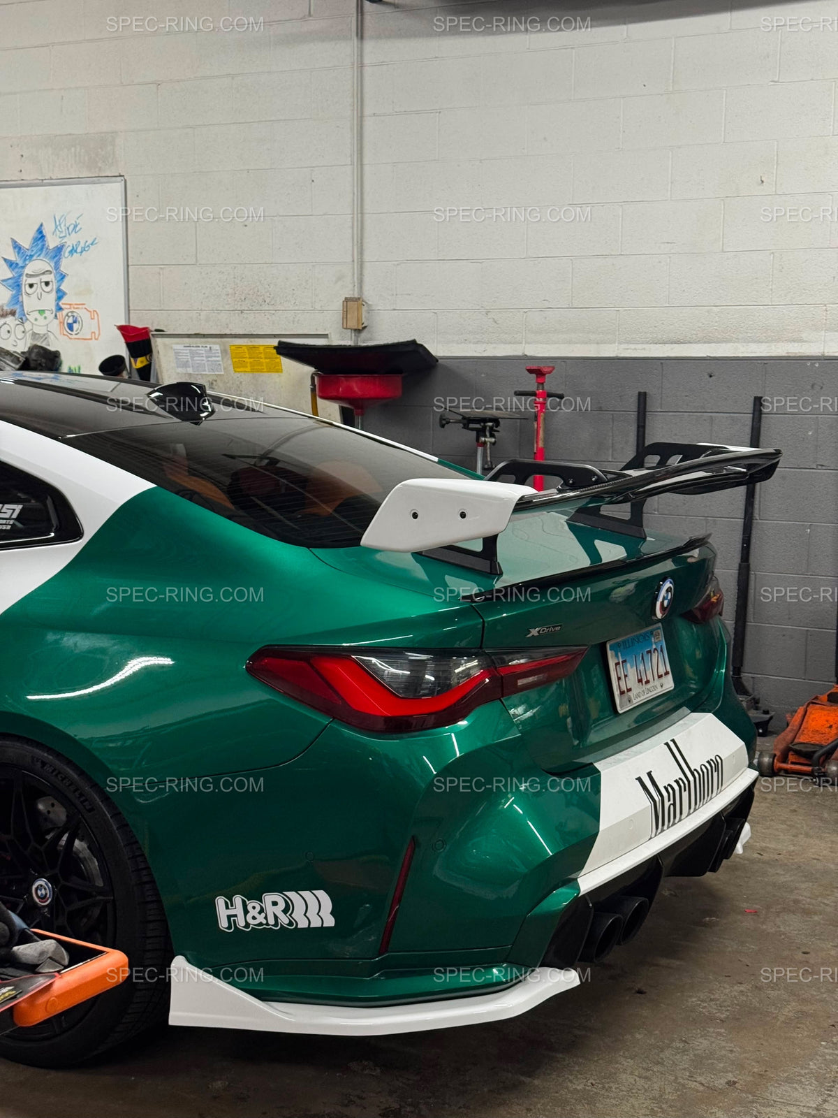 AD AT-R3 Style Carbon Fiber Swan Neck Wing