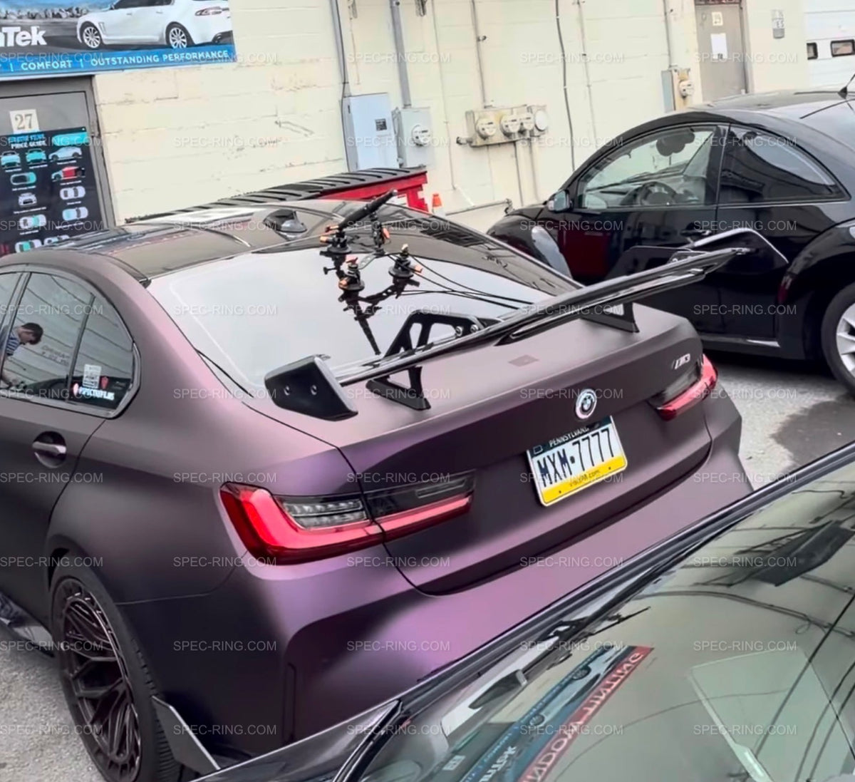 AD AT-R3 Style Carbon Fiber Swan Neck Wing