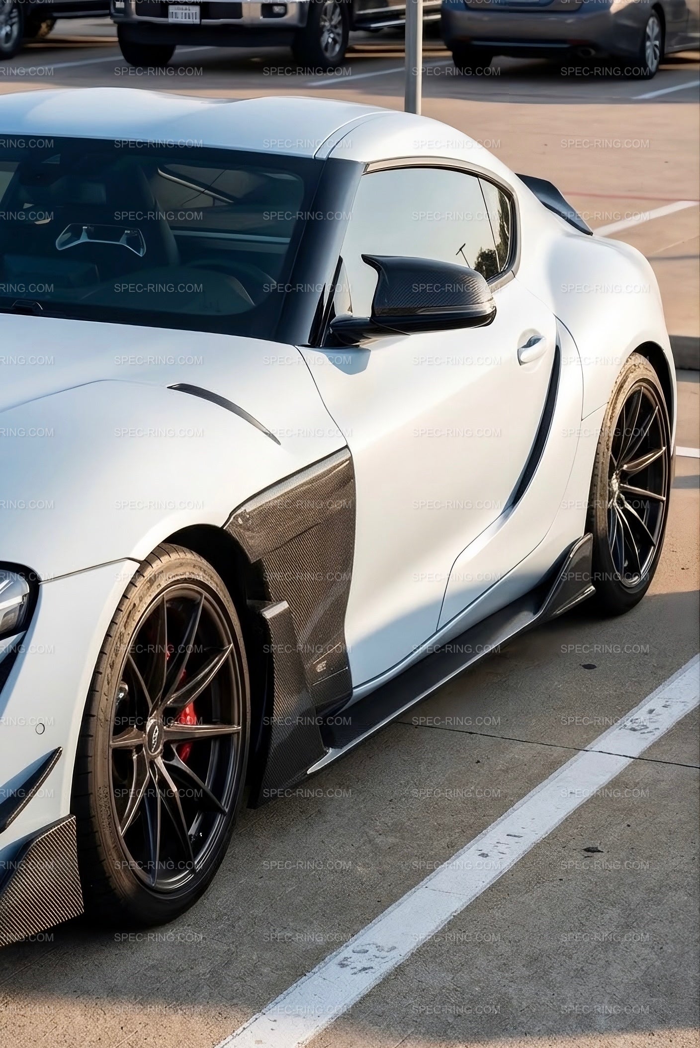 Toyota A90 A91 Supra AD V2 Style Carbon Fiber Fenders with Side Skirts