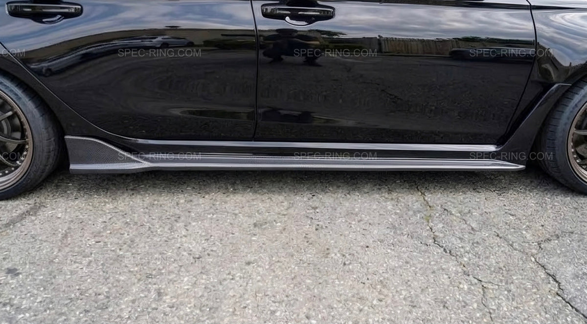 A Style Carbon Fiber Side Skirt Splitter for Honda Civic Type-R FL5