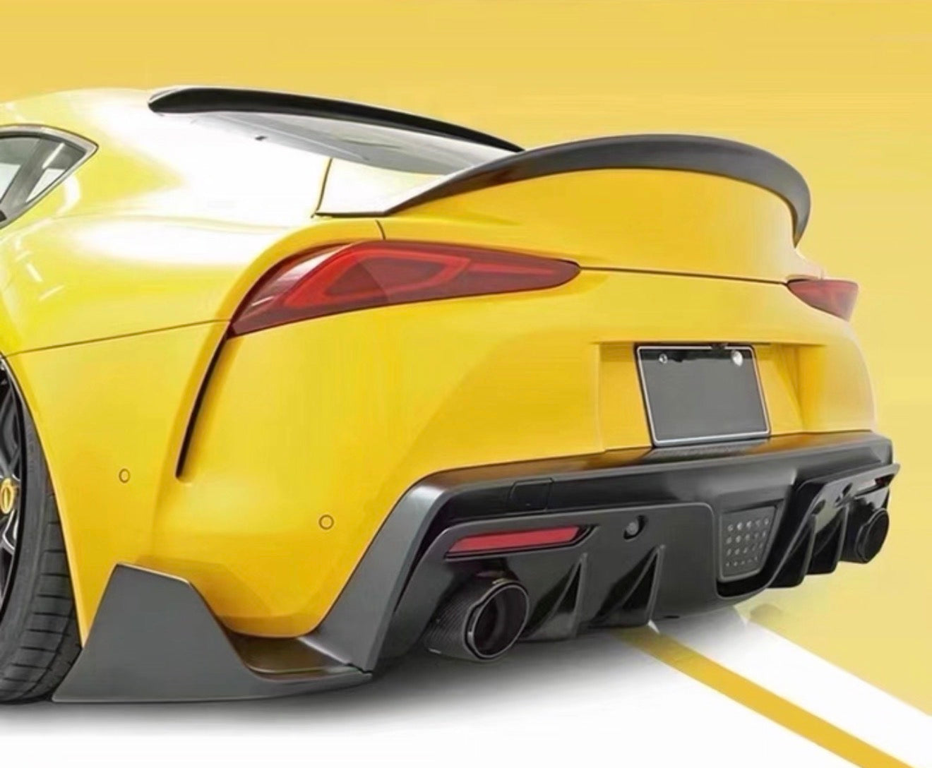 TOYOTA A90 A91 MK5 SUPRA AG STYLE CARBON FIBER Rear Bumper Diffuser