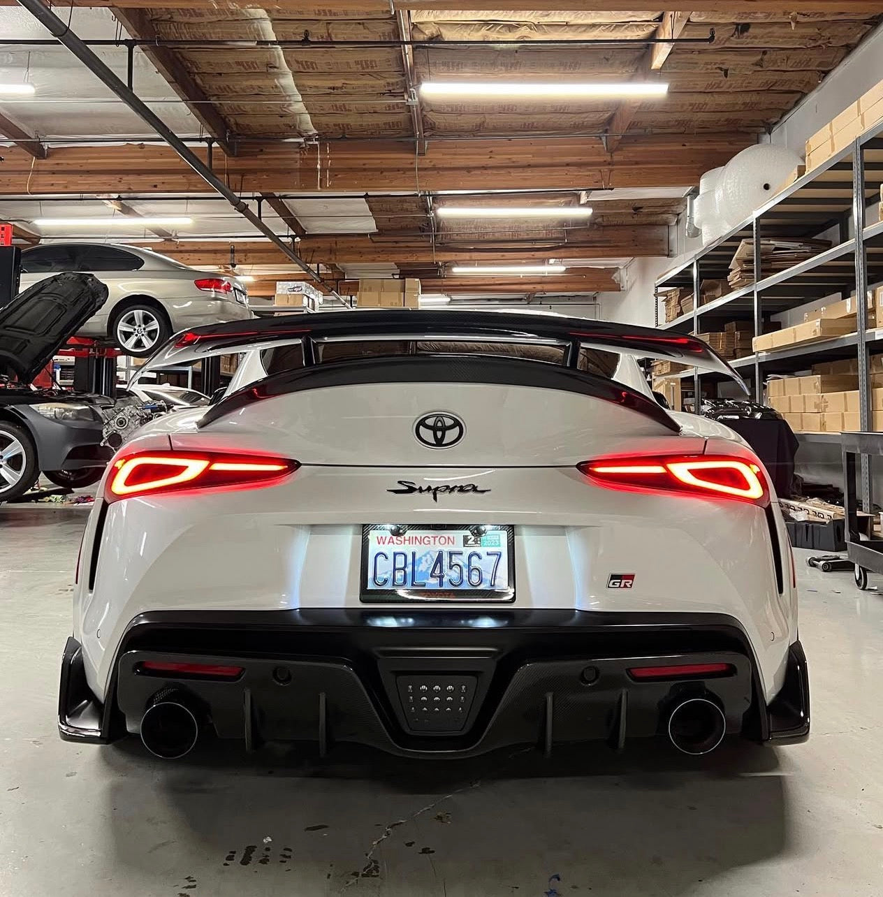TOYOTA A90 A91 MK5 SUPRA AG STYLE CARBON FIBER Rear Bumper Diffuser