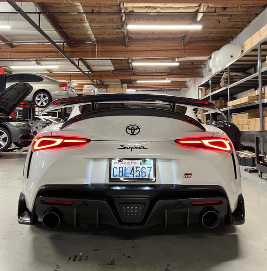 TOYOTA A90 A91 MK5 SUPRA AG STYLE CARBON FIBER Rear Bumper Diffuser