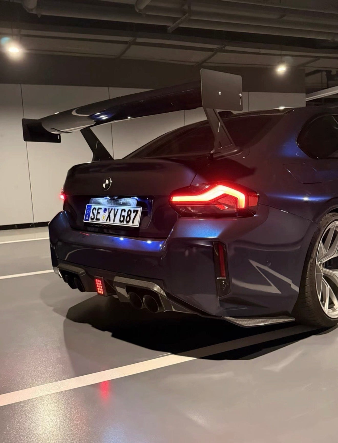 BMW G87 M2 Full Dry Carbon VX Style Swan Neck Wing