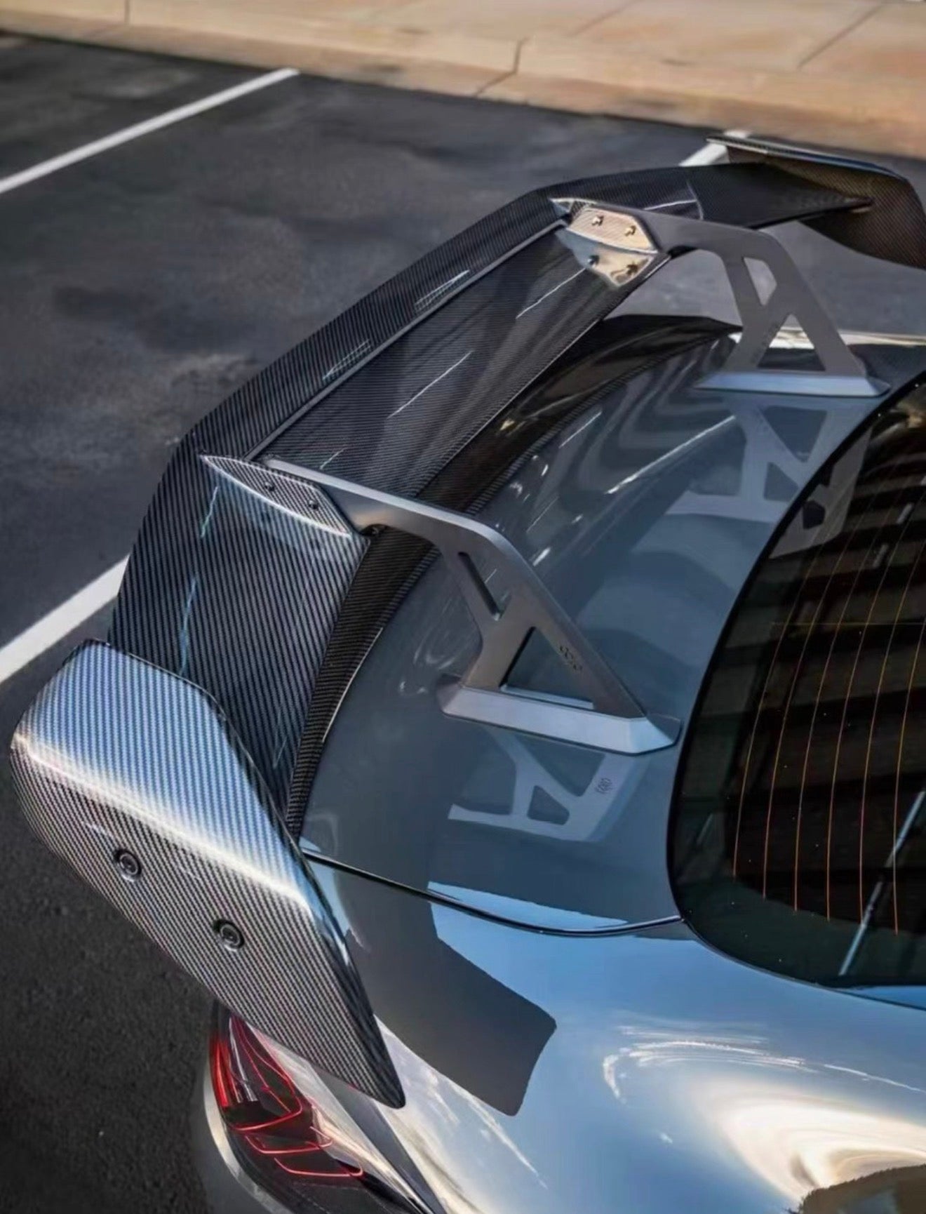 AD AT-R3 Style Carbon Fiber Swan Neck Wing