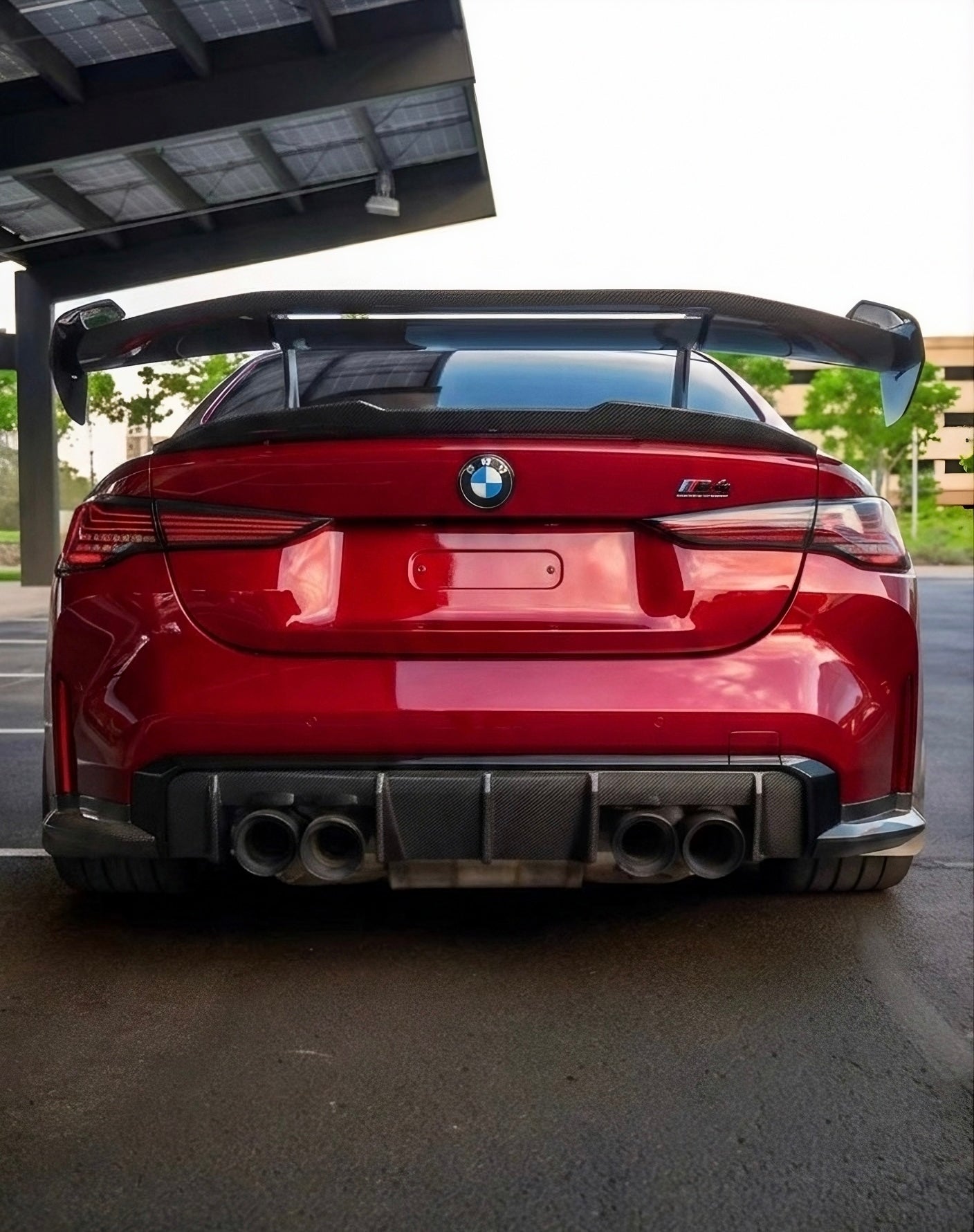 AD AT-R3 Style Carbon Fiber Swan Neck Wing