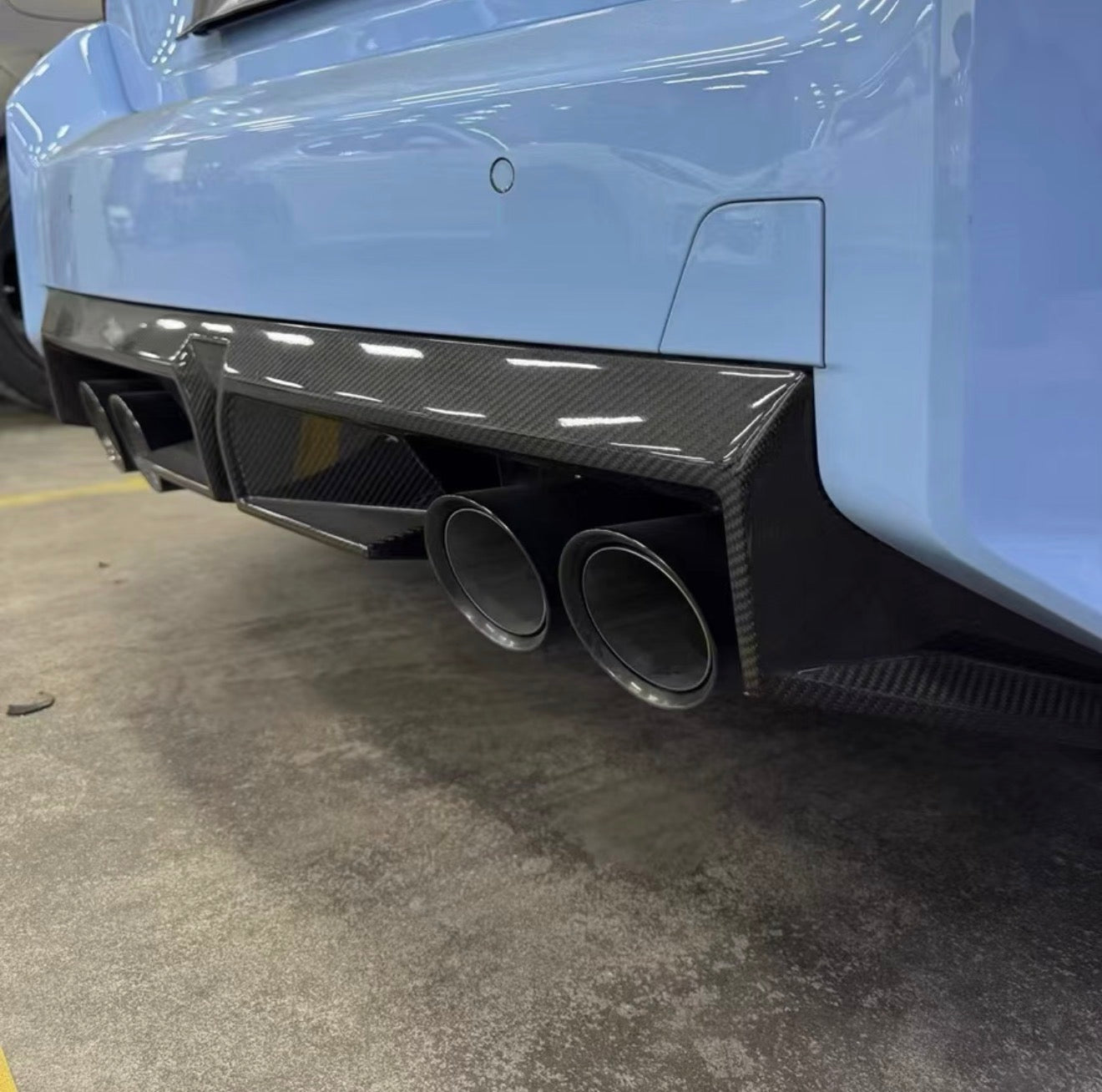 BMW G87 M2 CS Style Full Dry Carbon Rear Diffuser