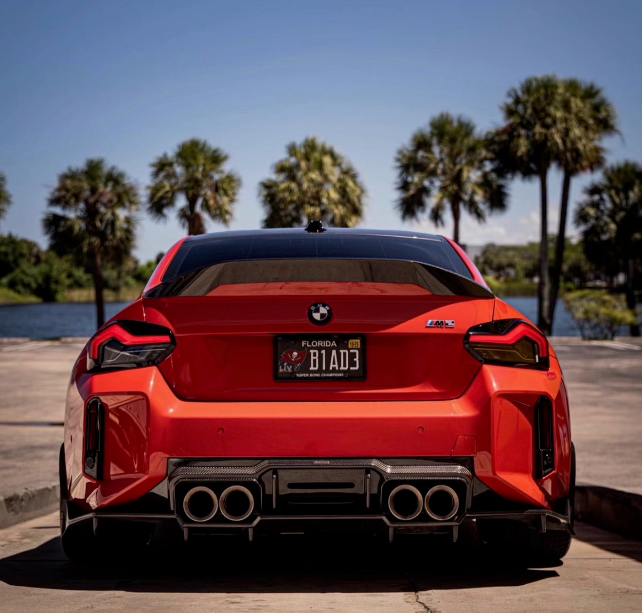 BMW G87 M2 V Style Full Dry Carbon Rear Diffuser
