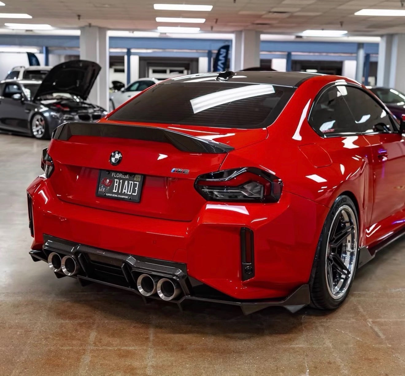 BMW G87 M2 V Style Full Dry Carbon Rear Diffuser