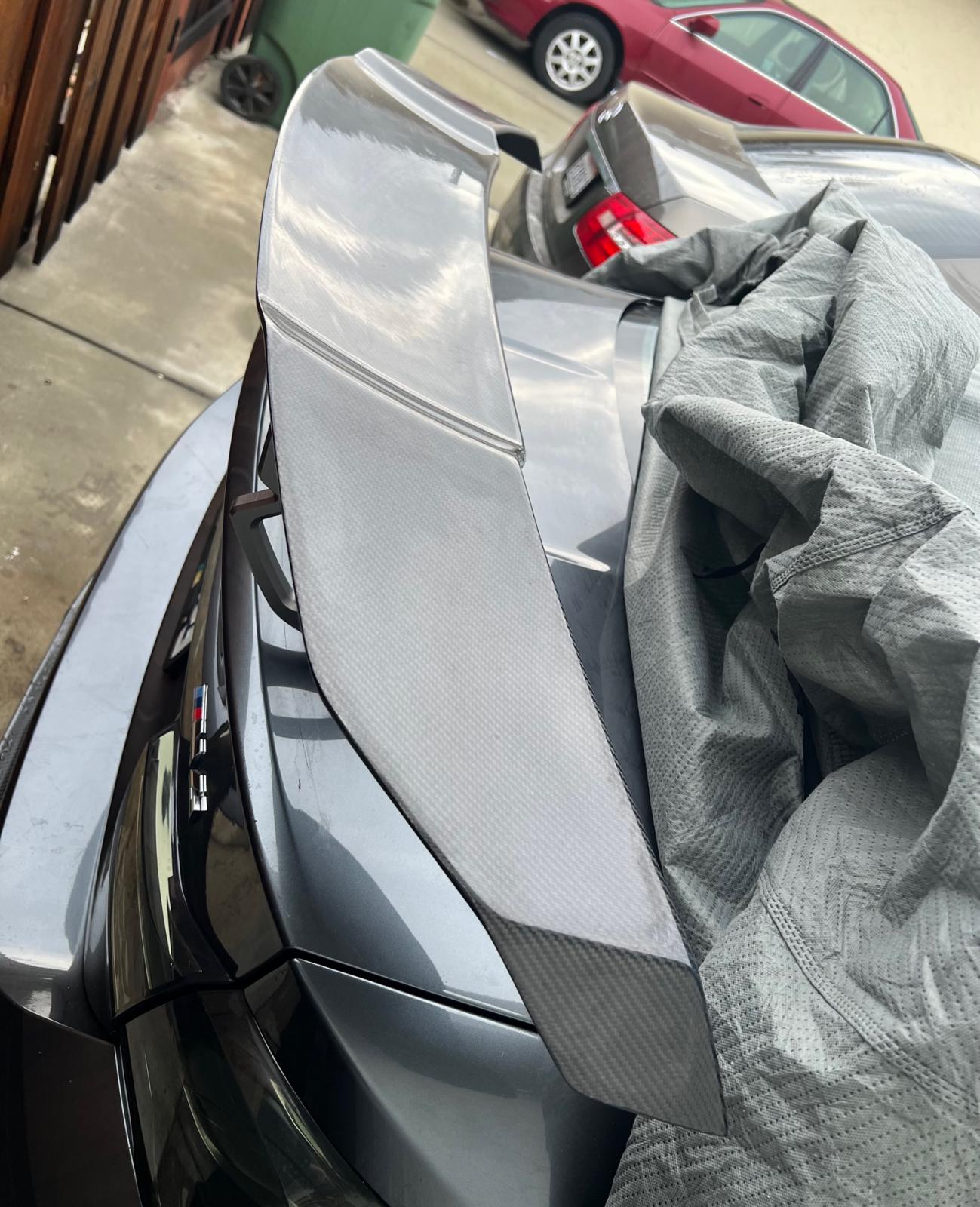 BMW M3 M4 V STYLE CARBON FIBRE REAR TRUNK SPOILER WING