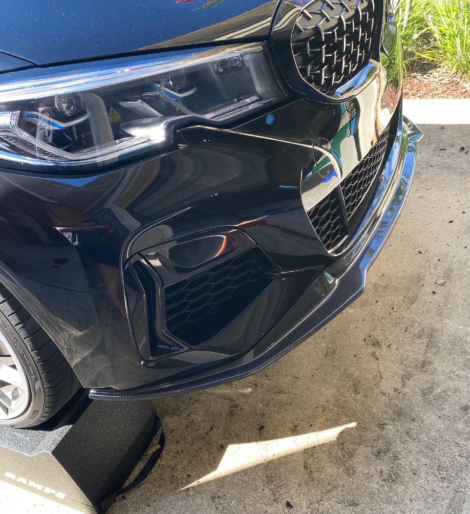 BMW G20 330i M340i V STYLE CARBON FIBER Front Bumper Lip Kit