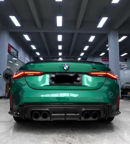 BMW G80 M3 G82 G83 M4 V Style Dry Carbon Rear Diffuser