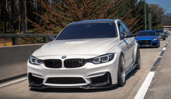 BMW F80 M3 F82 M4 PSM STYLE CARBON FIBER Front Bumper Lip Kit