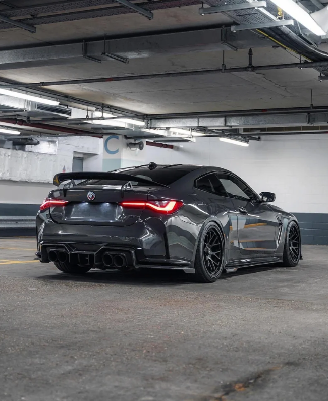 BMW G80 G82 M3 M4 AD AT-S Style Carbon Fiber Swan Neck Wing