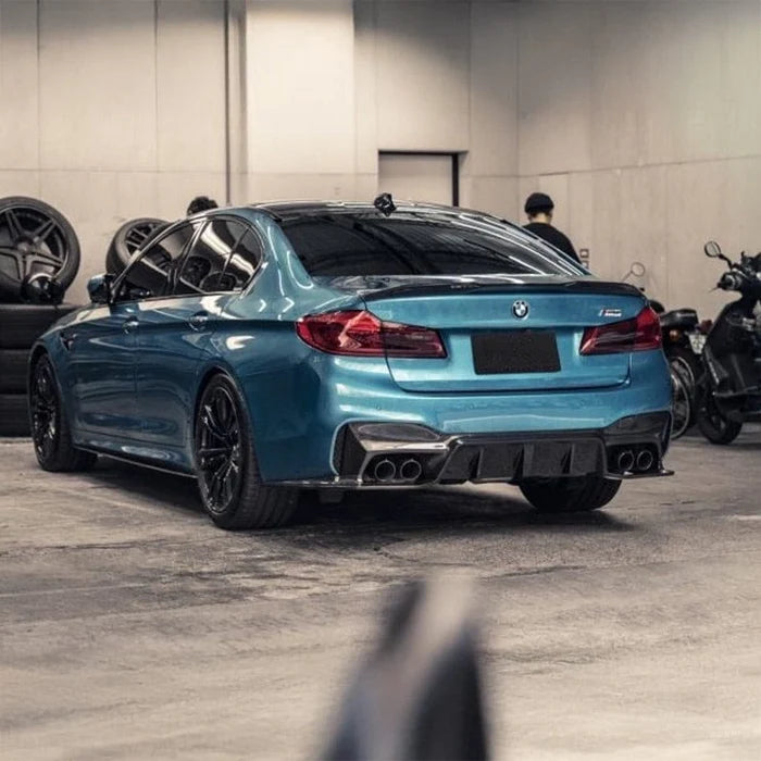 3D Style Carbon Fiber Rear Diffuser Fits For 2018-2023 BMW F90 M5