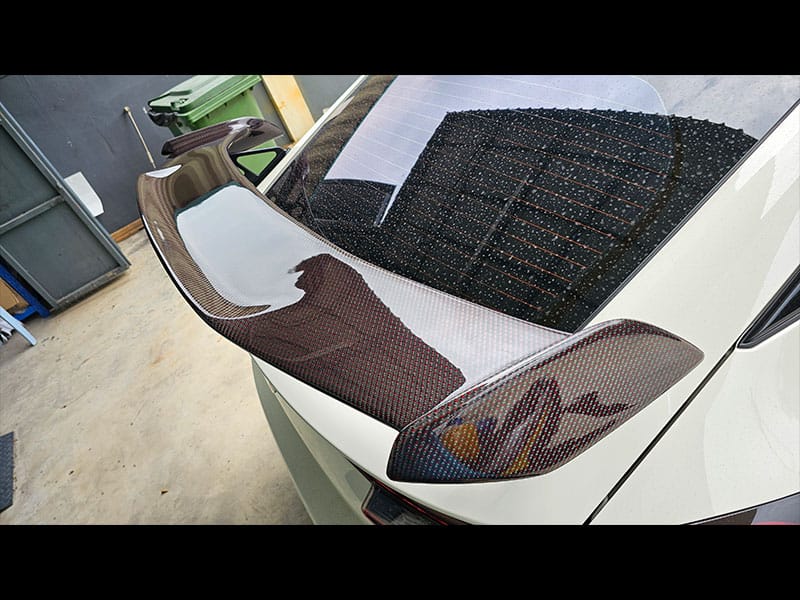 HONDA CIVIC TYPE-R RED CARBON FIBER TRUNK SPOILER for FL5 CIVIC TYPE-R