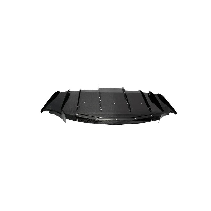 BMW F8X M3 M4 Varis Style Carbon Fiber Diffuser Undertray With Fins