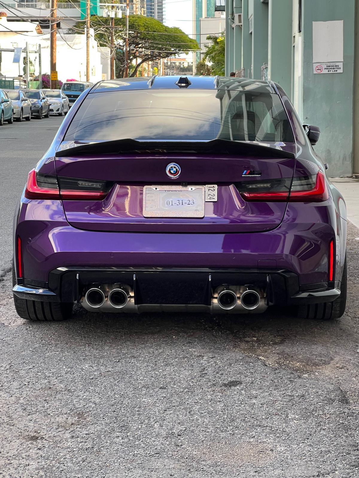 G80 Rear End Mod BMW G80 M3 G20 3-Series PSM STYLE CARBON FIBRE REAR SPOILER – specring
