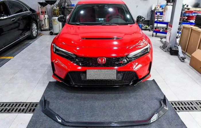 HONDA CIVIC TYPE-R FL5 AG STYLE CARBON FIBER FRONT BUMPER LIP SPLITTER ...