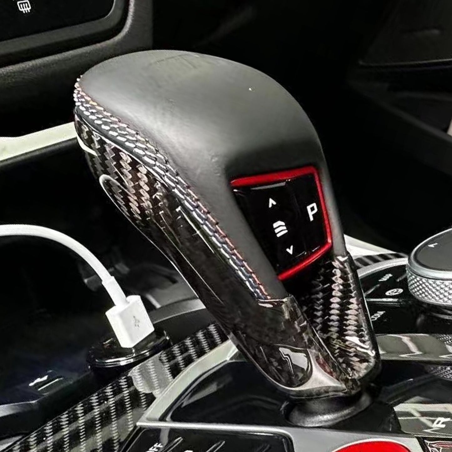 DRY CARBON SHIFTER KNOB COVER TRIM - BMW G80 M3 | G82 M4 | BMW G87 M2 | X3M X4M X5M