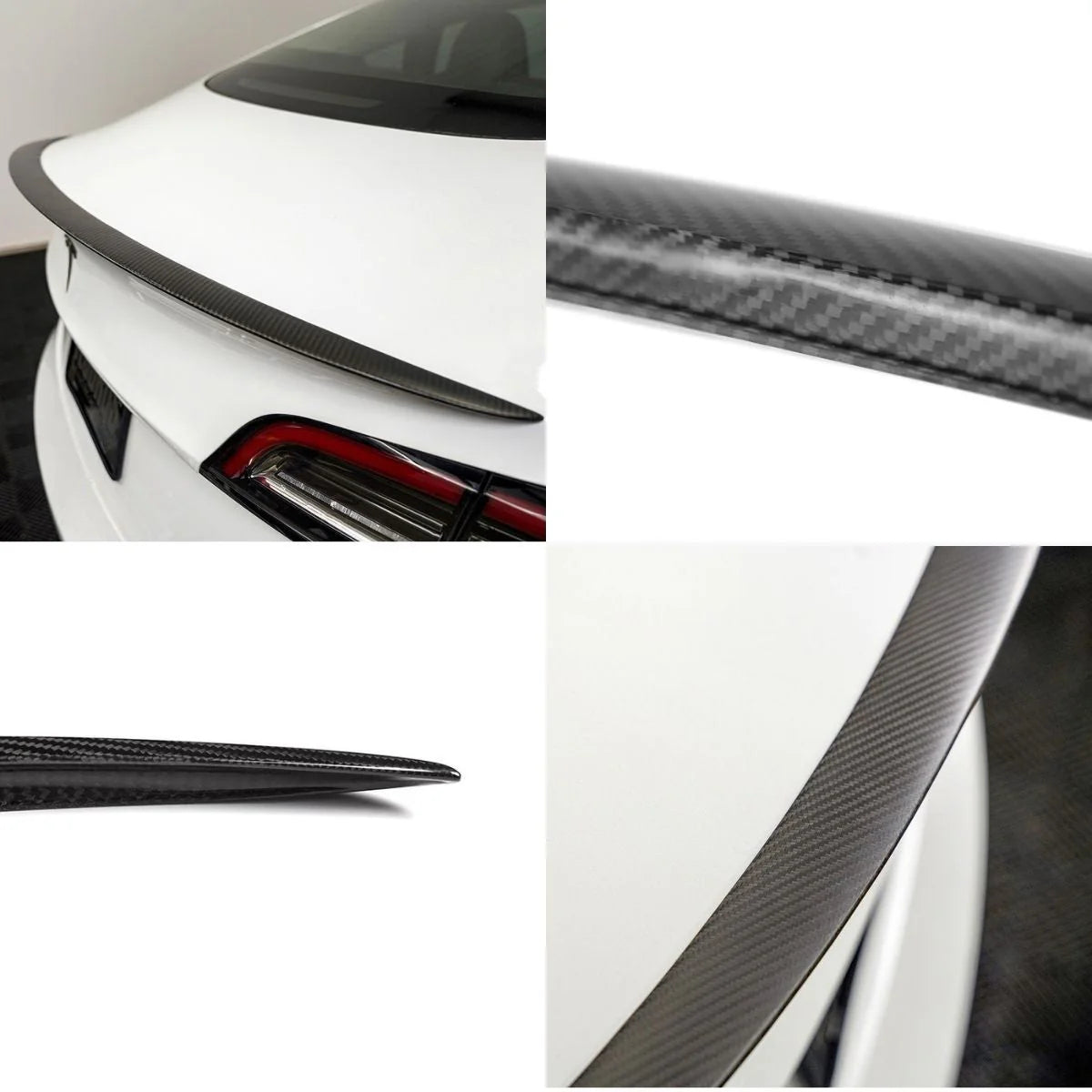 Tesla Model Y/Model 3 Full Matte Dry Carbon Performance Style Trunk Spoiler